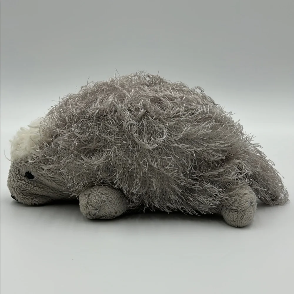 Vintage GANZ Porcupine Hedgehog Plush Toy White Gray 8 Inches HM368